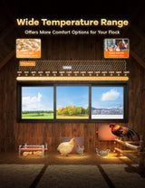 Smart Chicken Coop Heater, 200 Watts Chick Brooder Heating Plate Built-in Adaptive Temperature Sensor, Chicken Brooder Heater for 25 Chicks, Adaptable to Timer and Temp Controllers,UL-Compliant Chickcozy