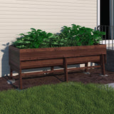 Yardenaler 6x3x2FT Raised Garden Bed for Vegetable and Flower with Legs, Large Outdoor Elevated Wood Planted Box with Liner, Backyard and Patio, Rustic Brown Yardenaler