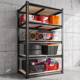 REIBII 2020LBS Storage Shelves Garage Shelving Heavy Duty Metal Shelving 5 Tier Garage Shelves Adjustable Metal Shelf for Kitchen Pantry Basement 27.6" Wx13.8 Dx 60" H, 2 Pack REIBII