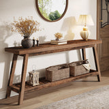 Tribesigns 70.86-Inch Console Table for Entyrway, Farmhouse 2-Tier Entry Entrance Table, Narrow Long Sofa Table Behind Couch, Rustic Brown Tribesigns