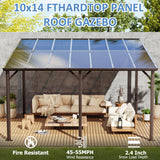 Airwire 10x14 FT Gazebo, Outdoor Gazebos on Clearance with Aluminum Frame, Wall Mounted Gazebo & Pergola, Lean to Gazebo Awnings for Patio, Decks, Porch and Backyard AirWire