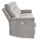 Signature Design by Ashley Barnsana Minimalist Power Reclining Sofa with USB Charging Ports, Light Gray Signature Design by Ashley