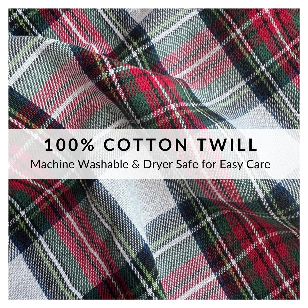 Elrene Home Fashions Christmas Classic Holiday Plaid Cotton Tablecloth, Holiday Table Decor, 60" X 84", Oblong Elrene