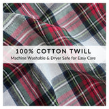 Elrene Home Fashions Christmas Classic Holiday Plaid Cotton Tablecloth, Holiday Table Decor, 60" X 84", Oblong Elrene