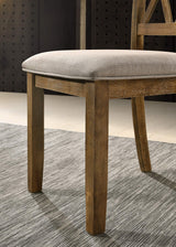 Roundhill Furniture Windvale Fabric Upholstered Dining Chair, Set of 2, Brown Roundhill Furniture