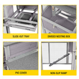 Aivituvin 160in Chicken Coop Extension Design Wooden Hen House Poultry Cage Movable with Nesting Box and Run (Two Sets) Aivituvin