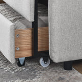 Twin to King Daybed Frame with Two Storage Drawers, Modern Upholstered Button Tufted Day Bed Nailhead Trim and Wood Slat for Bedroom Guest Room, No Box Spring Needed(Twin to King, Beige) SLEERWAY