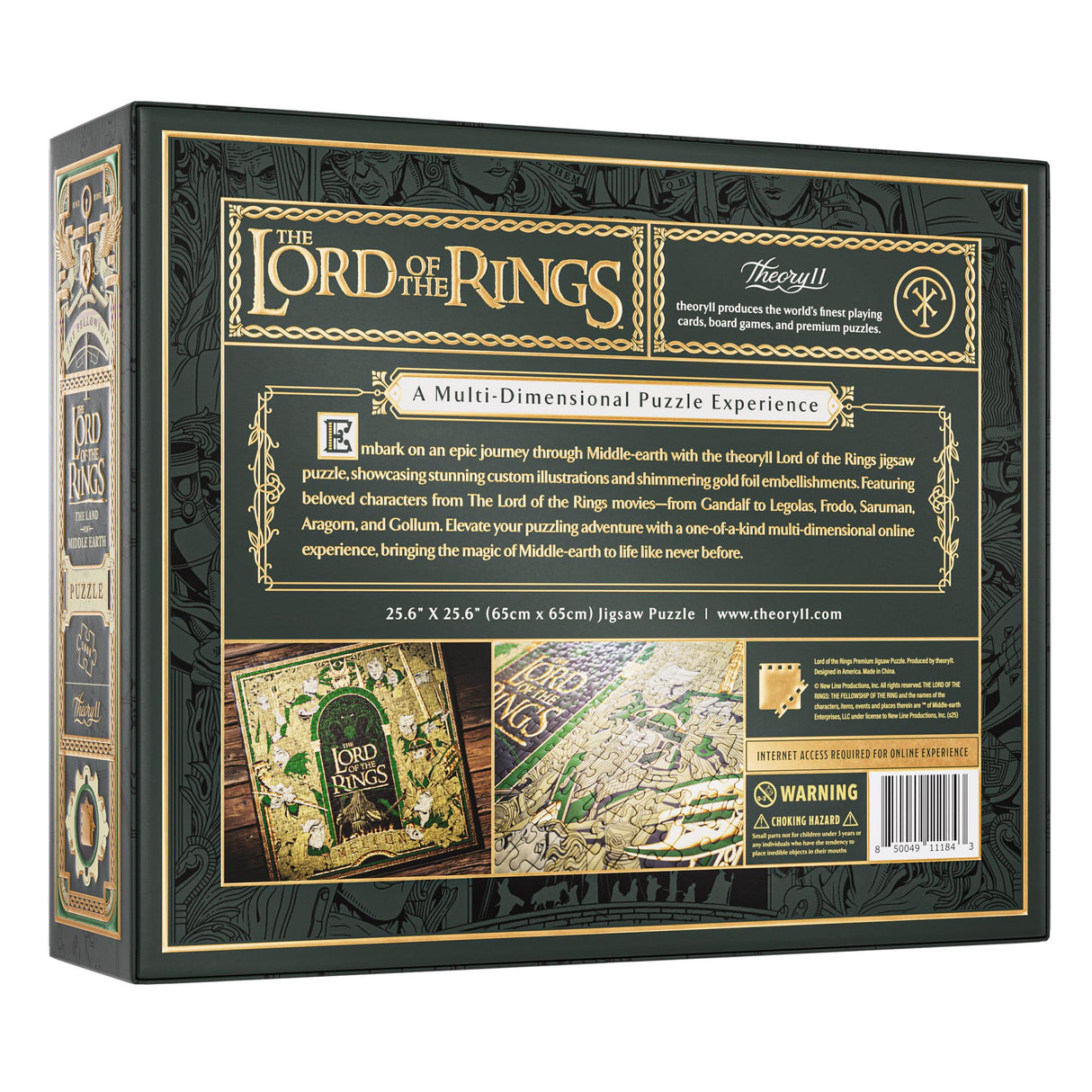 theory11 Lord of The Rings Jigsaw Puzzle - 1,000 Piece Jigsaw Puzzle - Officially Licensed Lord of The Rings Merchandise & Collectibles - Precision Fit and Premium Quality - Intermediate Puzzle theory11