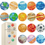 Saysurey 16 Pcs Diamond Art Magnet Kits Diamond Painting Refrigerator Magnets DIY for Adults Crafts Painting Stickers Kits for Gifts Home Decor (Planet) Saysurey