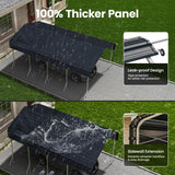 Heavy Duty Metal Carport, Reinforced Frame and Roof for All-Weather, Outdoor Galvanized Car Port with Enhanced Base for Car, Boats (Gray, 12x20 FT) Ironovacage