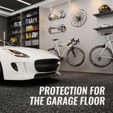 SUPERJARE 0.79'' Extra-Thick Exercise Equipment Mats, 12 Pcs 48 Sq Ft Rubber Top Floor Tiles with High Density EVA Foam, Interlocking Gym Flooring for Home Gym, Workout Mat, Black/Grey SUPERJARE