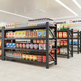 Anxxsu 5000LBS Storage Shelves, 71" W Heavy Duty Garage Shelving Unit, Adjustable Industrial Shelving, 4 Tier Metal Shelving for Garage, Supermarket, Warehouse, 71" W x 24" D x 70" H Anxxsu