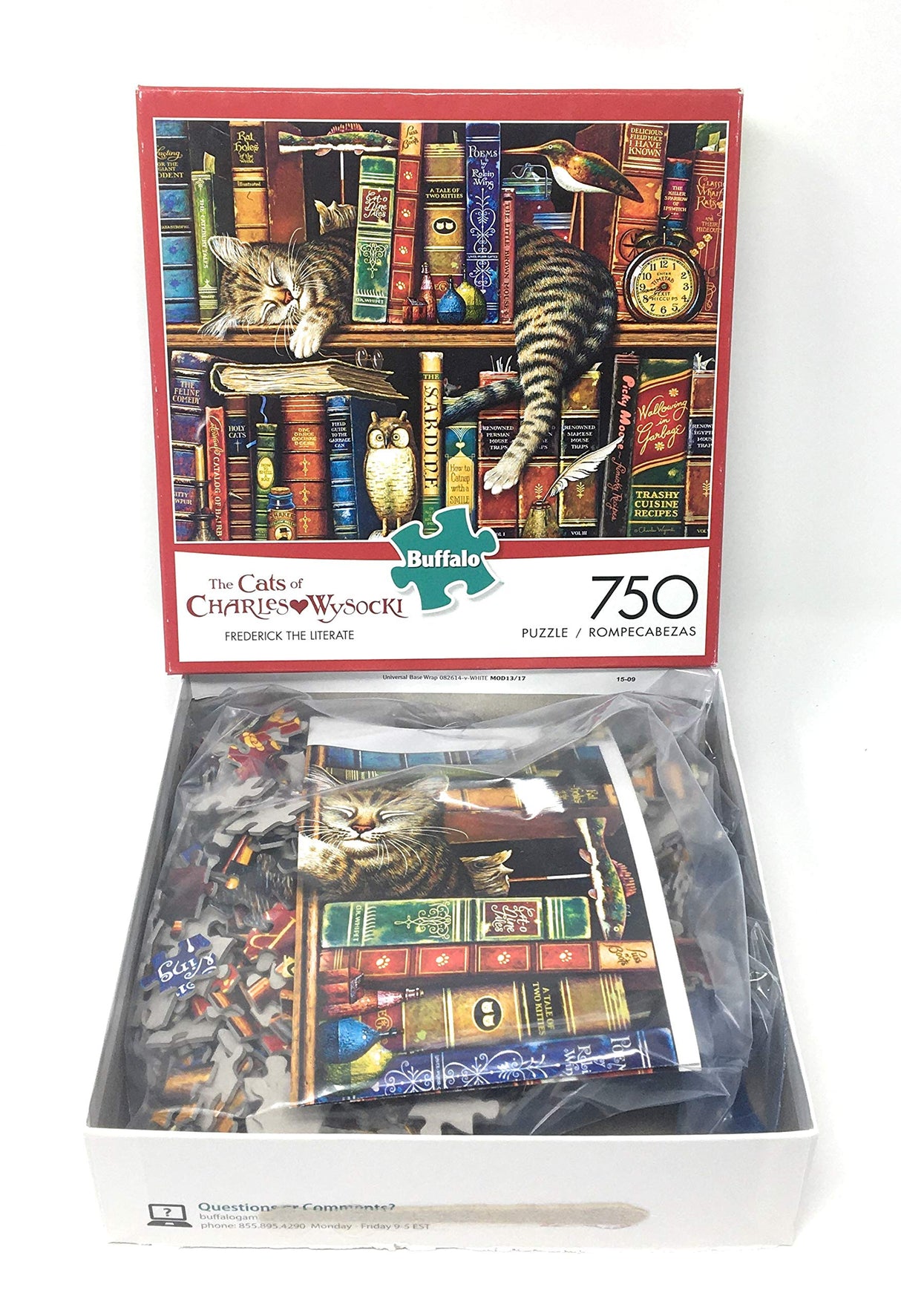 Buffalo Games - Charles Wysocki - Frederick the Literate - 750 Piece Jigsaw Puzzle Multicolor, 24"L X 18"W Buffalo Games