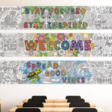 Janlaugh 3 Pack Giant Mandala Coloring Posters 9.8 Feet Long Back to School Motivational Jumbo Large Coloring Sheets Pages DIY Drawing Paper Rolls for Summer Classroom Craft Home Team Art Activity Janlaugh