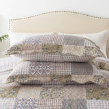 HoneiLife Quilt Set King Size - Lightweight Bedspreads 106x96, Microfiber Quilts 3-Piece, Patchwork Coverlet Rustic Bedding Sets All Season Quilts HoneiLife