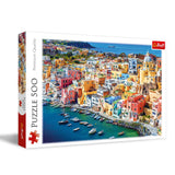 Trefl Procida, Campania, Italy 500 Piece Jigsaw Puzzle Red 19"x13" Print, DIY Puzzle, Creative Fun, Classic Puzzle for Adults and Children from 10 Years Old Trefl
