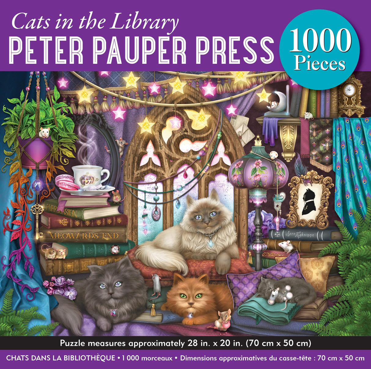 Cats In the Library 1000-Piece Jigsaw Puzzle PETER PAUPER PRESS
