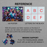 Funny Dog Puzzles 1000 Pieces for Adults, Animal Dogs Jigsaw Puzzles Hip Hop, Dance Puppy Bulldog Jigsaw Puzzle Collage Puzzles as Family Game BBOLDIN