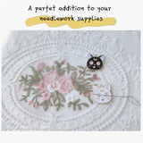 Kitten (2 Pieces) Needle Minder Magnetic Needle Keeper for Cross Stitch Embroidery Sewing Needle and Pin Holders N\C