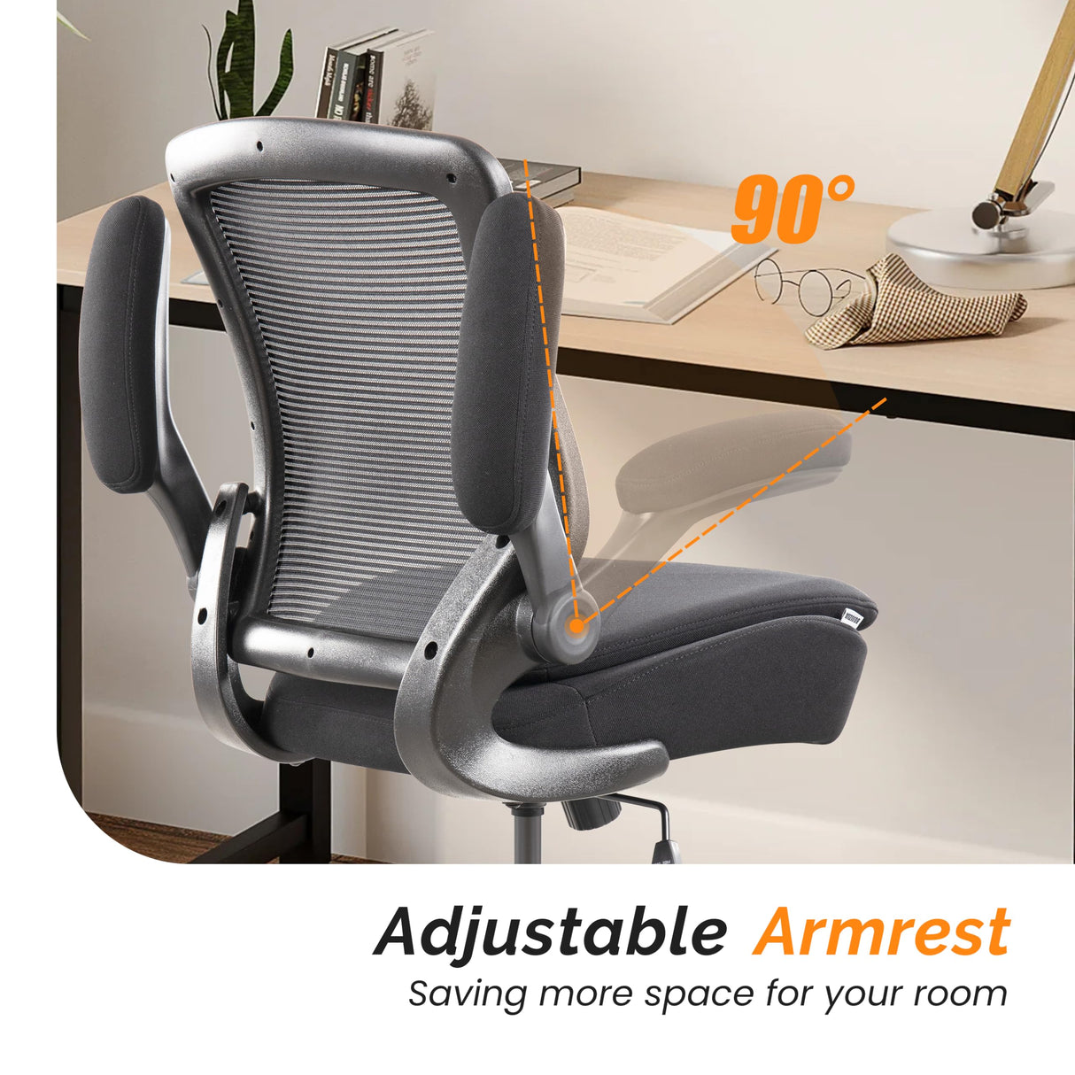 BOJUZIJA Drafting Chair Tall Office Chair, Ergonomic Standing Desk Computer Stools with, Flip-up Armrests, Adjustable Height and Big Foot-Ring, Comfortable Double Seat Cushion Foam Seat(Balck) BOJUZIJA