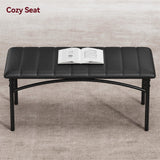 GAOMON Dining Table Set for 4, Kitchen Table with Upholstered Chairs and Bench, 4-Person Dining Room Table Set, Rectangular Kitchen Table Set for Small Space, Apartment, Home, Studio, Rustic Grey GAOMON