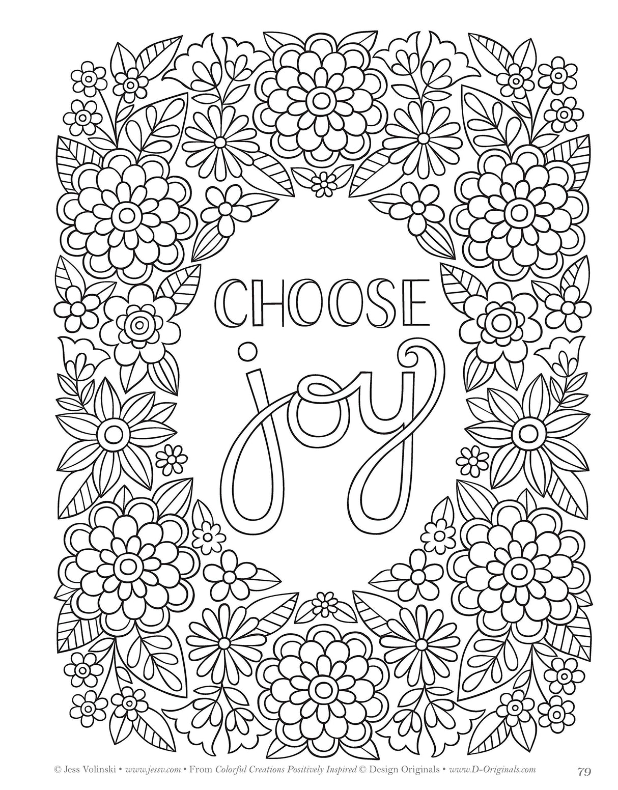 Colorful Creations Positively Inspired Coloring Book: Coloring Book Pages Designed to Inspire Creativity! (Design Originals) 32 Uplifting Designs from Jess Volinski, the Artist of Notebook Doodles Design Originals