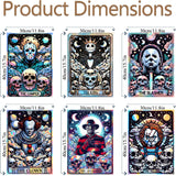 6 Packs Halloween Paint by Number Kits for Adults, Horror Movie Adult's Painting by Numbers on Canvas, Easy Acrylic DIY Oil Painting on Canvas, Home Wall Decor(12x16in No Frame) Clendo