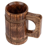 GoCraft Wooden Beer Mug | Handmade Burnt Wood Mugs for Men for Camping Travel Outdoor | Craft Tankard Drinking Stein Tea Coffee Cup with Handle GoCraft