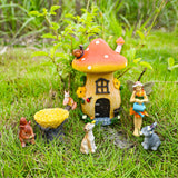 Sparkle Race Fairy Garden Accessories Kit with Miniature Figurines, Fairy Village Kit for Kids, Gnomes Garden Decorations, Outdoor & Indoor Ornaments Sparkle Race