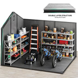 YITAHOME Outdoor Storage Shed 8x10 Ft, Plastic Storage Sheds with Floor, Lockable Doors, Windows, and Vents for Patio, Lawn, Backyard, Large Garden Storage for Bikes, Mowers, and Garden Tools, Black YITAHOME