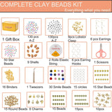 XJRLUK Clay Beads Bracelet Making Kit, 6 Boxes 20000+ PCS 144 Colors Polymer Flat HEISHI Beads Kit for Jewelry Making, Crafts Gift for Christmas Party Gift Craft kit XJRLUK