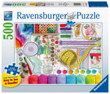 Ravensburger 16440 Needlework Station - 500-Piece Jigsaw Puzzle | Large, Easy-to-Handle Pieces | Unique Softclick Technology | Ideal for Adults Ravensburger