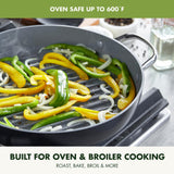 GreenPan Valencia Pro Hard Anodized Healthy Ceramic Nonstick 11" Grill Pan, PFAS-Free, Induction, Dishwasher Safe, Oven Safe, Gray GreenPan