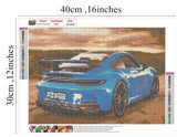 NUFTVI Diamond Painting Blue Sports Car, Full Drill Diamond Art Kits Gift for Adults/Mans, Art Painting Home Wall Decor (12 x 16 inches) NUFTVI