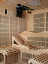 Golden Designs "Monaco" 6-person Near Zero EMF Far Infrared Sauna Canadian Hemlock DYNAMIC SAUNAS