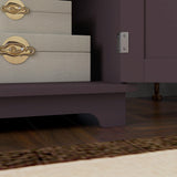 HOMCOM Sideboard with Solid Wood Countertop, Modern Kitchen Storage Cabinet, Coffee Bar Cabinet with 2 Drawers, Doors and Adjustable Shelf, Coffee HOMCOM