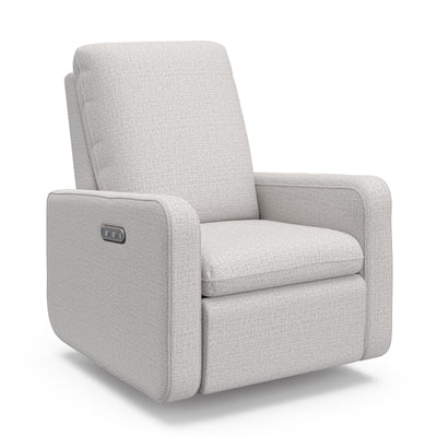 Graco Teddi Power Recliner Swivel Glider (Steel Basketweave) – Electronic Power Recline, USB-A & USB-C Charger, Premium Cushioning & Comfort