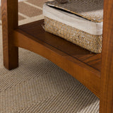 Leick Home 10055-RS Mission Coffee Table for Living Room, Two Drawers and Shelf, Made with Solid Wood, Russet Finish Leick Home