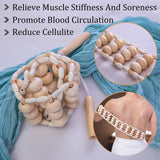 lianjindun 6 in 1 Wood Therapy Massage Tools, Maderoterapia kit, Wood Therapy Set, Lymphatic Drainage Massager, Wooden Gua Sha Tools, Wooden Massager Roller Rope for Body Shaping Anti Cellulite lianjindun