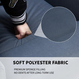 360° Swivel Rocking Chair for Nursery, Manual Glider Chair Nursing Chair with Side Pockets, Polyester Glider for Living Room, Heavy Duty Motion Mechanism, Blue Gray Luxlen