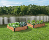 Miracle-GRO 4 x 4 Ft. Wooden Raised Garden Bed, 12.8 Cu. Ft. Above Ground Garden with Powder-Coated Metal Brackets for Decks and Yards Miracle-Gro