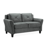 Lifestyle Solutions Harrington Loveseat, Dark Grey Studio Living