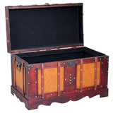 Large Antique Style Steamer Trunk, Decorative Storage Box Vintiquewise