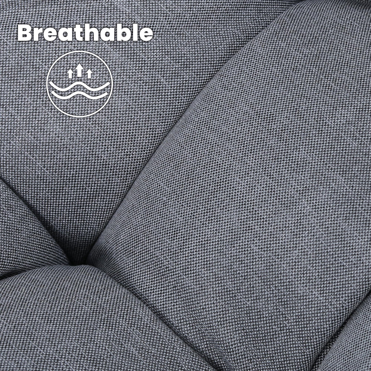 Kromax Oversized Outdoor Papasan Rocking Chair, Wicker Egg Chair Rocker for Outside, Comfy Patio Rocker, Large Indoor Rocking Recliner, Modern Egg Style, Grey Kromax