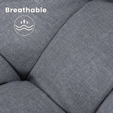 Kromax Oversized Outdoor Papasan Rocking Chair, Wicker Egg Chair Rocker for Outside, Comfy Patio Rocker, Large Indoor Rocking Recliner, Modern Egg Style, Grey Kromax