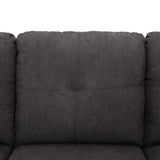 NicBex Sectional Couches for Living Room 2 Pieces Modern Sectional Sofa with Right Chaise Sectional Couch with Solid Frame Classic L Shape Sectional Sofa Set with Flannel Fabric, Brown NicBex