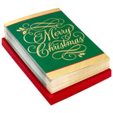 Hallmark Boxed Christmas Cards, Green and Gold (40 Cards with Envelopes) Hallmark