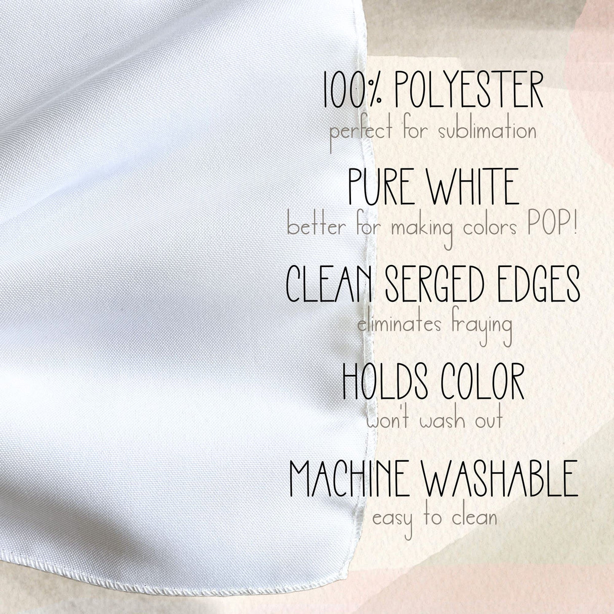 Get Snappin Table Runner, White 100% Polyester Sublimation Blanks, Screen Print Blank, Table Decor, Party Decor, Vendor Booth, Blank Banner (2' x 6', 1pc) Get Snappin