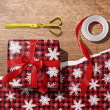 GIOLNIAY Christmas Wrapping Paper for Men Women Kids - Holiday Gift Wrap Red & Black Plaid with Truck, Black & White Plaid with Snowflake Xmas Design - 6 Jumbo Sheets, 28″×40″ Each, Easy to Store GIOLNIAY
