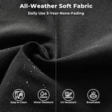 ovios 10 Pieces Patio Furniture Set, Outdoor Wicker Sectional Sofa with 54" Fire Pit Table Swivel Chairs, Modern Modular Deep Seat Rattan Couch Conversation Sets, Black ovios